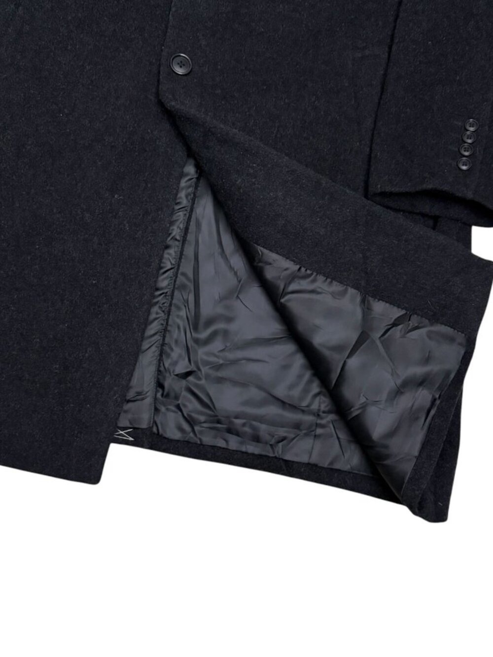 Hickey Freeman Cashmere Blend PeaCoat Luxury Winter Business Casual Mens 2XL 48R - Picture 5 of 9